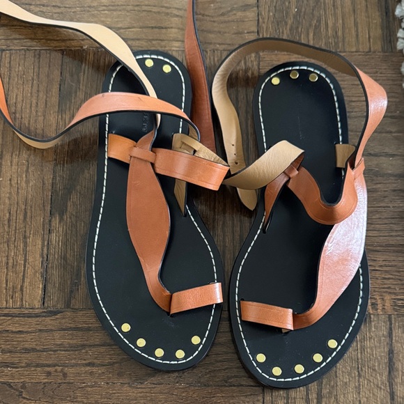 Isabel Marant Brown and Black Sandals - Picture 1 of 11